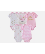 Pack Baby Girl Bodysuits Set of 5 Rompers - $16.50