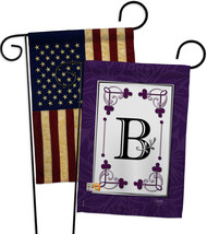 Classic B Initial - Impressions Decorative USA Vintage - Applique Garden Flags P - £24.37 GBP