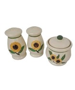 VTG Sunflower Salt &amp; Pepper Shakers SHAWNEE USA CERAMIC 40s-50s Sugar Bo... - €63,03 EUR