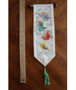Finished Cross Stitch Creative Circle 2423 King Of Angels Bell Pull Comp... - $388.75 MXN