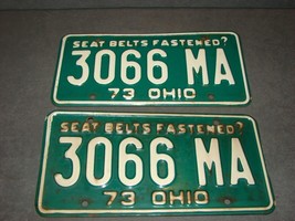 1973 Ohio Automobile License Plate Set Pair 3066-MA - £9.52 GBP