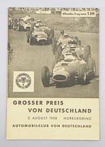 Vintage, Grosser Preis Von Deutchland, 3 August 1958 Nurburgring Race Pr... - £75.60 GBP