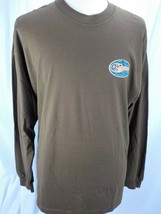 MENS LONG SLEEVE TSHIRT SZ XL BROWN NORTH SHORE HAWAII PADDLE BOARD GRAP... - $9.99