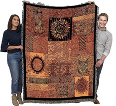 Guatemala Tapestry Blanket - Central America Gift Throw Woven from Cotton, 72x54 - £61.12 GBP