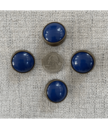 4 Cobalt Blue Cabochon Buttons - $24.97 CAD
