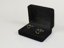 Men J.Valintin Cufflinks by Vitorofolo for French Cuff Shirt V35-24 Black Gold image 2
