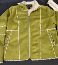 Outdoor Edition by Parkhurst Faux Suede Women&#39;s Jacket Coat XL Sherpa Trim - £21.49 GBP