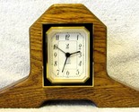 French JAZ Oak Miniature Mantle Alarm Clock  - $34.65