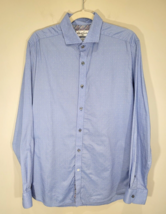 Robert Graham 14 / 16.5 Cross Stitch Detail long sleeve Blue Subtle Pattern - $23.70