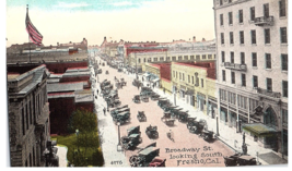 Broadway Street Looking South Fresno California CA Postcard - £7.63 GBP