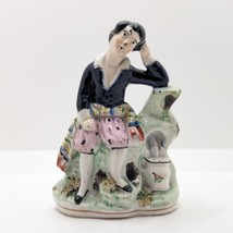 Victorian Staffordshire Pottery Figurine of a Boy, Hand Painted, Antique - £28.08 GBP
