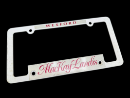 Wexford MacKay Landis License Plate Frame Vintage Metal White Car Dealer... - $258.83 MXN