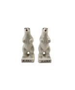 Vintage IAAC Ceramic ALASKA Polar Bear Salt and Pepper Shakers Made in J... - $129.55 MXN
