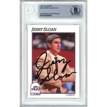 Jerry Sloan Utah Jazz Auto 1991-92 Hoops #246 On-Card Autograph Beckett BAS Slab - £117.94 GBP