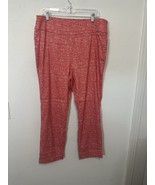 New York And Company Textured Red High Rise Pull On Dress Pants Size XL ... - $29.99