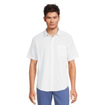 George Men&#39;s Short Sleeve Button Down Poplin Shirt 2XL (50-52) Arctic White - $16.90