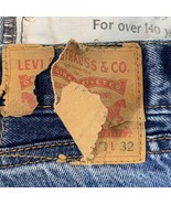 Men’s Levis Jeans 38 X 32 Red Tab 505 Medium Wash Blue Denim - $14.90
