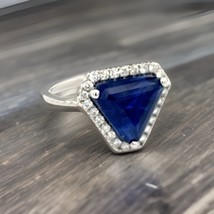 Natural Sapphire Diamond Ring 6.5 14k W Gold 5.84 TCW Certified $5,950 310654 - £2,761.85 GBP