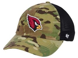 Arizona Cardinals 47 Brand Compass Closer Camo Stretch Fit Football Cap Hat L/XL - £16.76 GBP