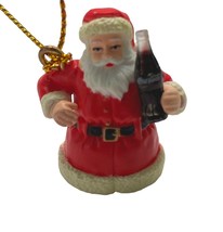 Coca Cola Christmas Tree Ornament Mini Santa with Coke 1.25 Inch Vintage - £9.36 GBP
