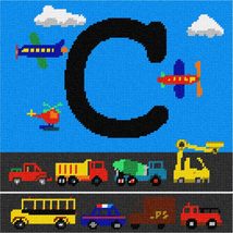 Pepita Needlepoint Canvas: Letter C Busy City, 10&quot; x 10&quot; - $78.00+