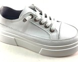 Bonavi 31F15 White Leather Slip On Wedge Fashion Sneaker - $99.00