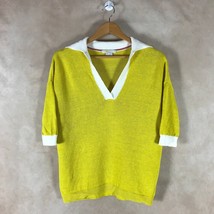 BODEN 100% Linen Color-block Polo Sweater Top NWOT 4 - £11.80 GBP
