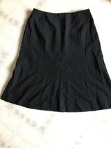 Talbots Sz 6 Black A-Line Lined Back Zip Skirt No Slit Wool Blend Italia... - £16.76 GBP