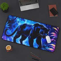 Panther Jungle Desk Mat, Colorful Office Decor, Unique Gift for Animal L... - €17,25 EUR
