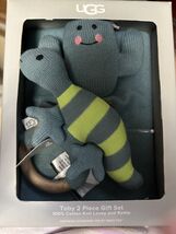 UGG Baby Toby 2 Piece Cotton Knit Lovey &amp; Rattle Baby Gift Set -cactus +... - €30,88 EUR