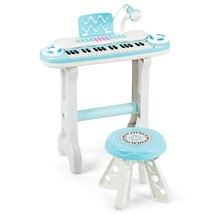 37-key Kids Electronic Piano Keyboard Playset-Blue - Color: Blue - £67.56 GBP
