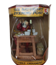 Saturday Evening Post Christmas Ornament Santa at Desk Reading Letters UNUSED - £7.77 GBP