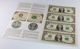 Series of 2003 $1 Federal Reserve Note Sheet (4Pcs) FR#1927-K BEP Folder - $50.08