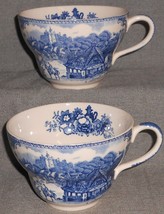 Set (2) Johnson Brothers OLD BRITAIN CASTLES PATTERN Oversized Cups - $39.59