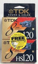 TDK 8MM E-HG Hi8 120MP Hi8ME Video Cassettes HIGH STANDARD Lot Of 2 - £7.87 GBP