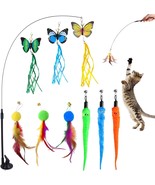 11Pcs Cat Toys Interactive for Indoor Cats,Cat Feather Bell Toy with Suc... - £12.98 GBP