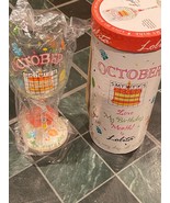 Lolita October Birthday 15 oz Hand Painted Wine Glass *NEW/Open Box* tt1 - $14.99