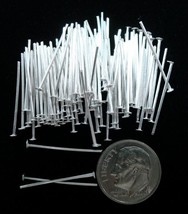 Silver plated jewelry head pins 500 3/4 in 20 ga fhs010 - £5.35 GBP