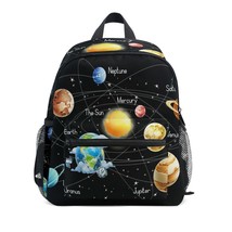 New 3D planets print Children Backpacks Brand Design Girl Boys Backpack Toddler  - £37.75 GBP