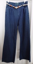 Ralph Lauren J EAN S Co Denim Pants Engineer Stripe W Toggle Belt Women&#39;s 10 - £55.15 GBP