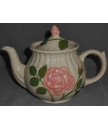 Shawnee EMBOSSED PINK ROSE DESIGN Four Cup TEAPOT w/LID #1 - $29.69
