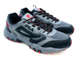 FILA Men Reminder Lace Up Sneakers- Grey / Black / Red, US 8.5M (USED) - £16.37 GBP