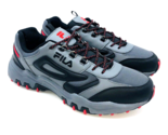 FILA Men Reminder Lace Up Sneakers- Grey / Black / Red, US 8.5M (USED) - £16.56 GBP