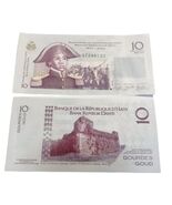 2014 Haiti 10 Gourdes Banknote – Toussaint Louverture – Citadelle – UNC - $3.46 CAD