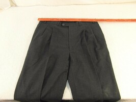 Adult Men&#39;s Stafford Black 38 X 32 Pleated Dress Trousers Slacks - $17.74
