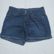 Denizen from Levi&#39;s Women&#39;s Blue Denim Shorts Cuffed Size 2 - £11.78 GBP