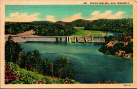 Norris Dam and Lake Norris Tennessee TN UNP Linen Postcard E5 - £3.84 GBP