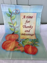 Fall Pumpkin Garden Flag Autumn Leaves 12 x18 Decorative Yard Banner - $180.84 MXN
