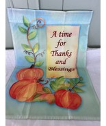 Fall Pumpkin Garden Flag Autumn Leaves 12 x18 Decorative Yard Banner - €8,27 EUR