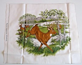 Deer Quilting Crafting Sewing Pillow Panel 14.25&quot; x 12.5&quot; Cranston Screen Print - £4.63 GBP